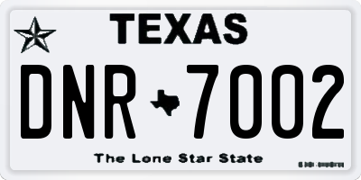 TX license plate DNR7002
