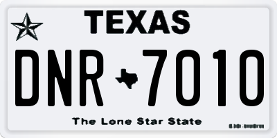 TX license plate DNR7010