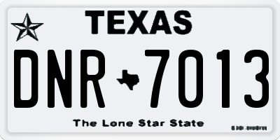 TX license plate DNR7013