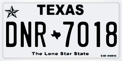 TX license plate DNR7018