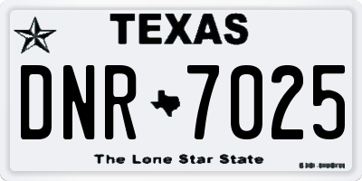 TX license plate DNR7025