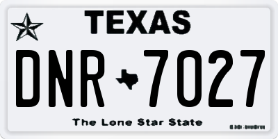 TX license plate DNR7027