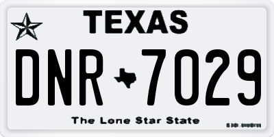 TX license plate DNR7029