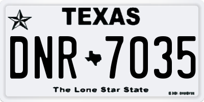 TX license plate DNR7035