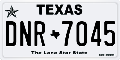 TX license plate DNR7045