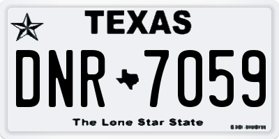 TX license plate DNR7059