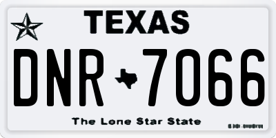 TX license plate DNR7066