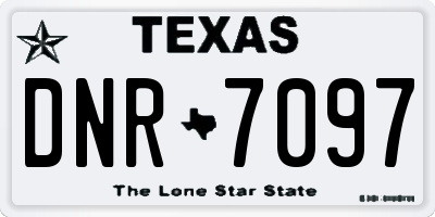 TX license plate DNR7097