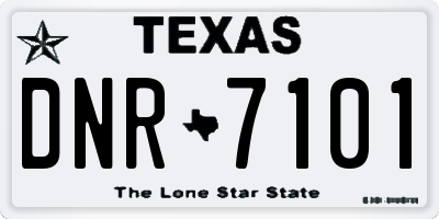 TX license plate DNR7101
