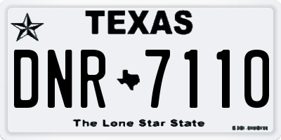 TX license plate DNR7110