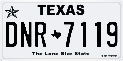 TX license plate DNR7119