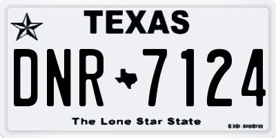 TX license plate DNR7124
