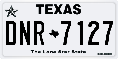 TX license plate DNR7127