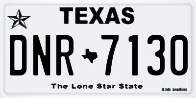 TX license plate DNR7130