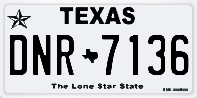TX license plate DNR7136