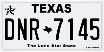 TX license plate DNR7145