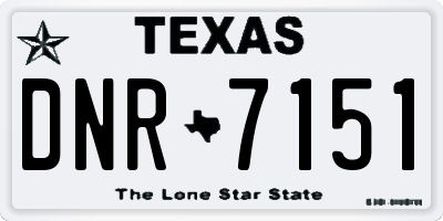 TX license plate DNR7151