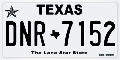 TX license plate DNR7152