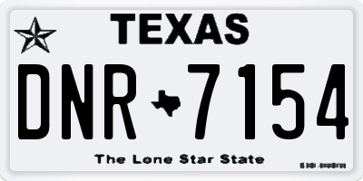 TX license plate DNR7154