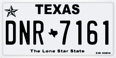 TX license plate DNR7161