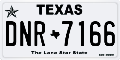 TX license plate DNR7166