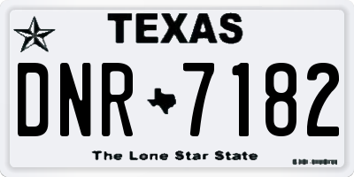 TX license plate DNR7182