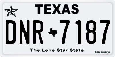 TX license plate DNR7187