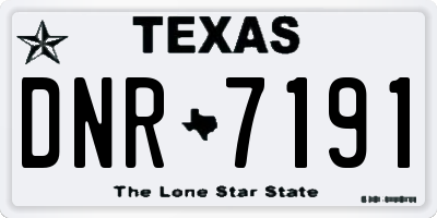 TX license plate DNR7191