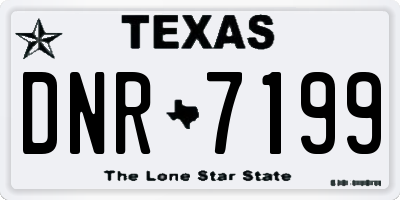 TX license plate DNR7199