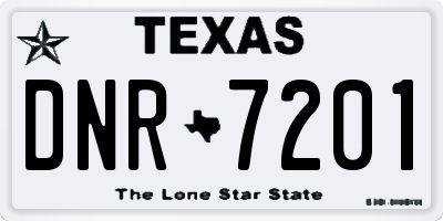 TX license plate DNR7201