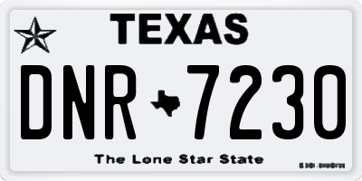 TX license plate DNR7230