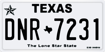TX license plate DNR7231