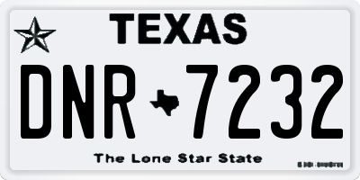 TX license plate DNR7232