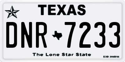 TX license plate DNR7233