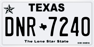 TX license plate DNR7240