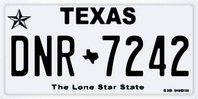 TX license plate DNR7242