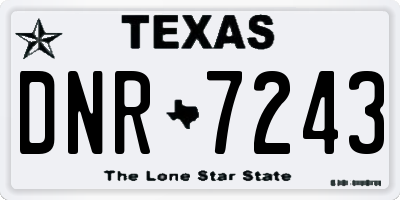 TX license plate DNR7243
