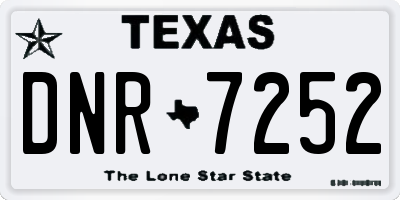 TX license plate DNR7252
