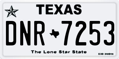 TX license plate DNR7253