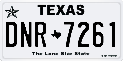 TX license plate DNR7261