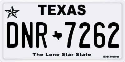TX license plate DNR7262
