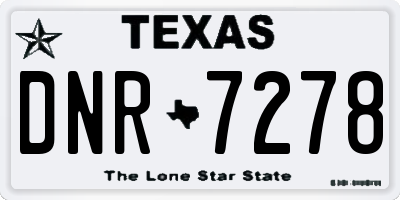 TX license plate DNR7278