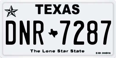 TX license plate DNR7287