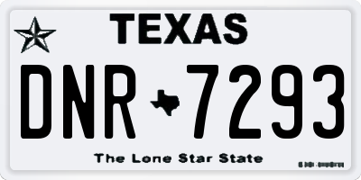 TX license plate DNR7293