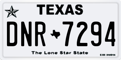 TX license plate DNR7294