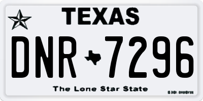 TX license plate DNR7296
