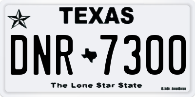 TX license plate DNR7300