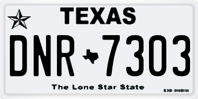 TX license plate DNR7303