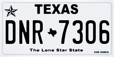 TX license plate DNR7306