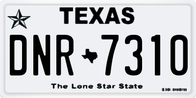 TX license plate DNR7310